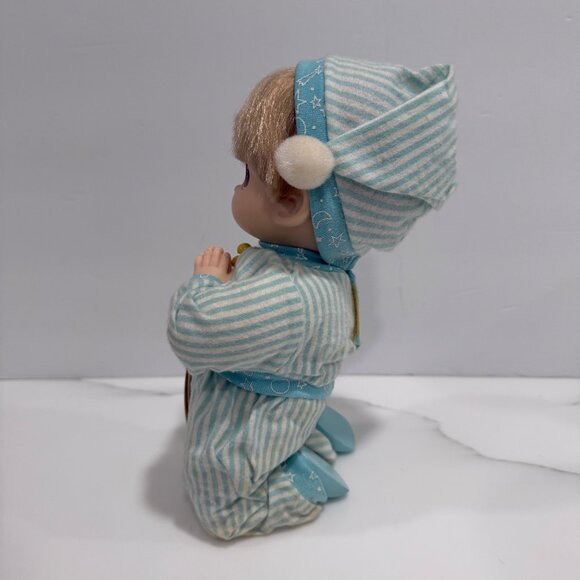 VTG 1999 Precious Moments Bedtime Praying Billy Doll Kneeling 11" Tags & Box - Picture 3 of 11